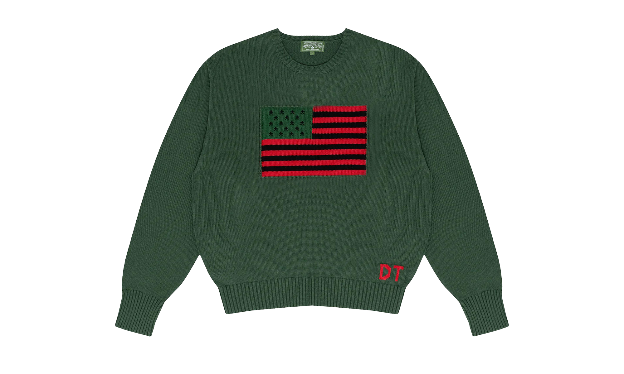1619 Pan African Flag Sweater "Green" DT236