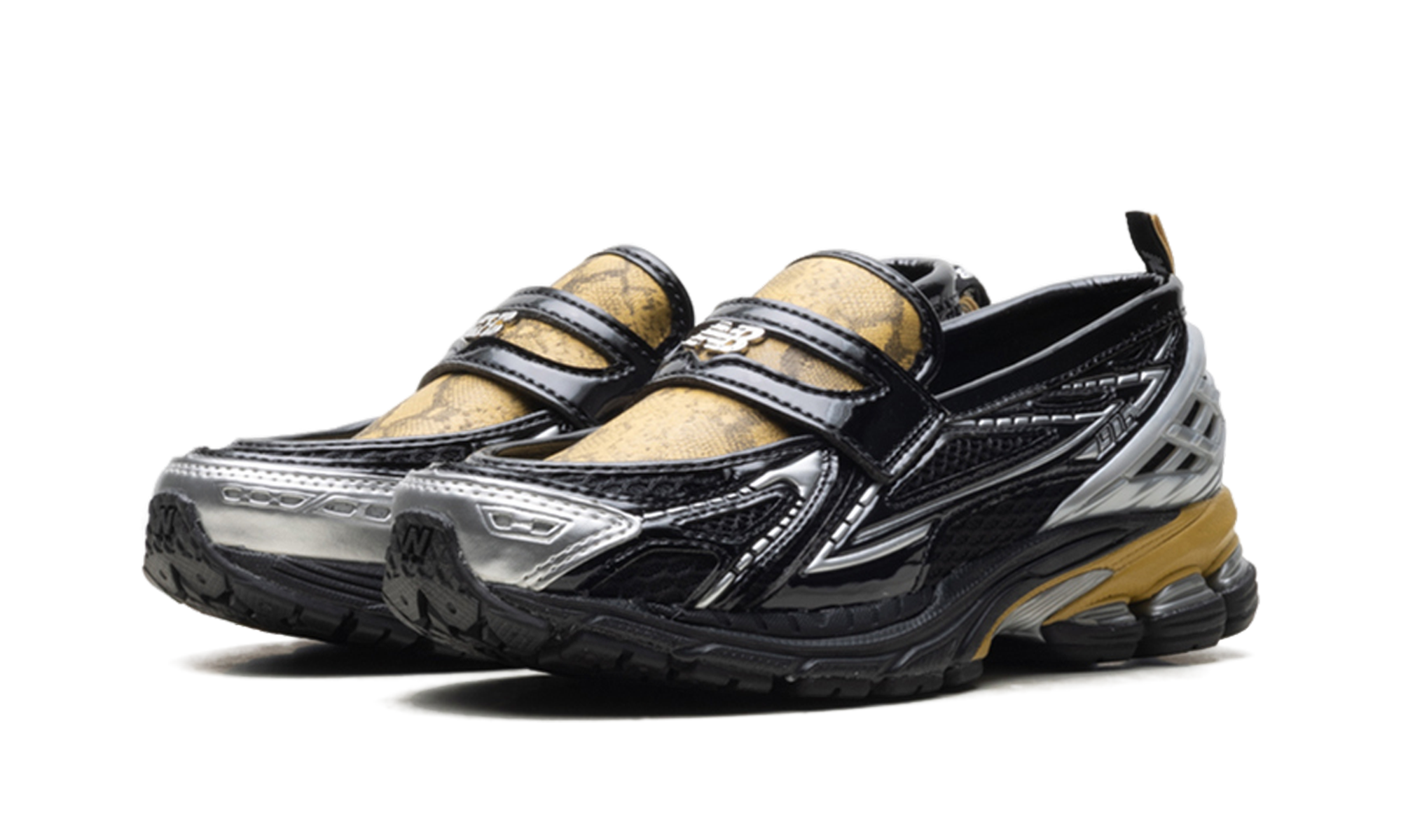 1906L "GANNI - Black Fall Leaf Snakeskin" U1906LGA