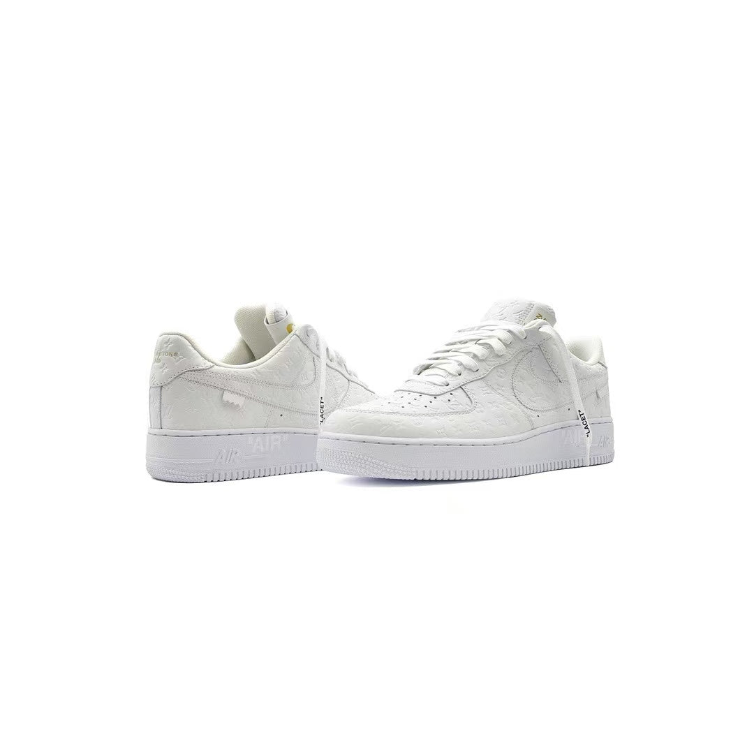 Louis Vuitton Nike Air Force 1 Low Top Lace-Up Sneakers
