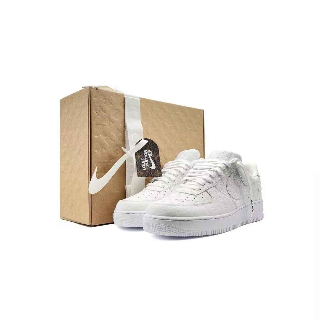 Louis Vuitton Nike Air Force 1 Low Top Lace-Up Sneakers