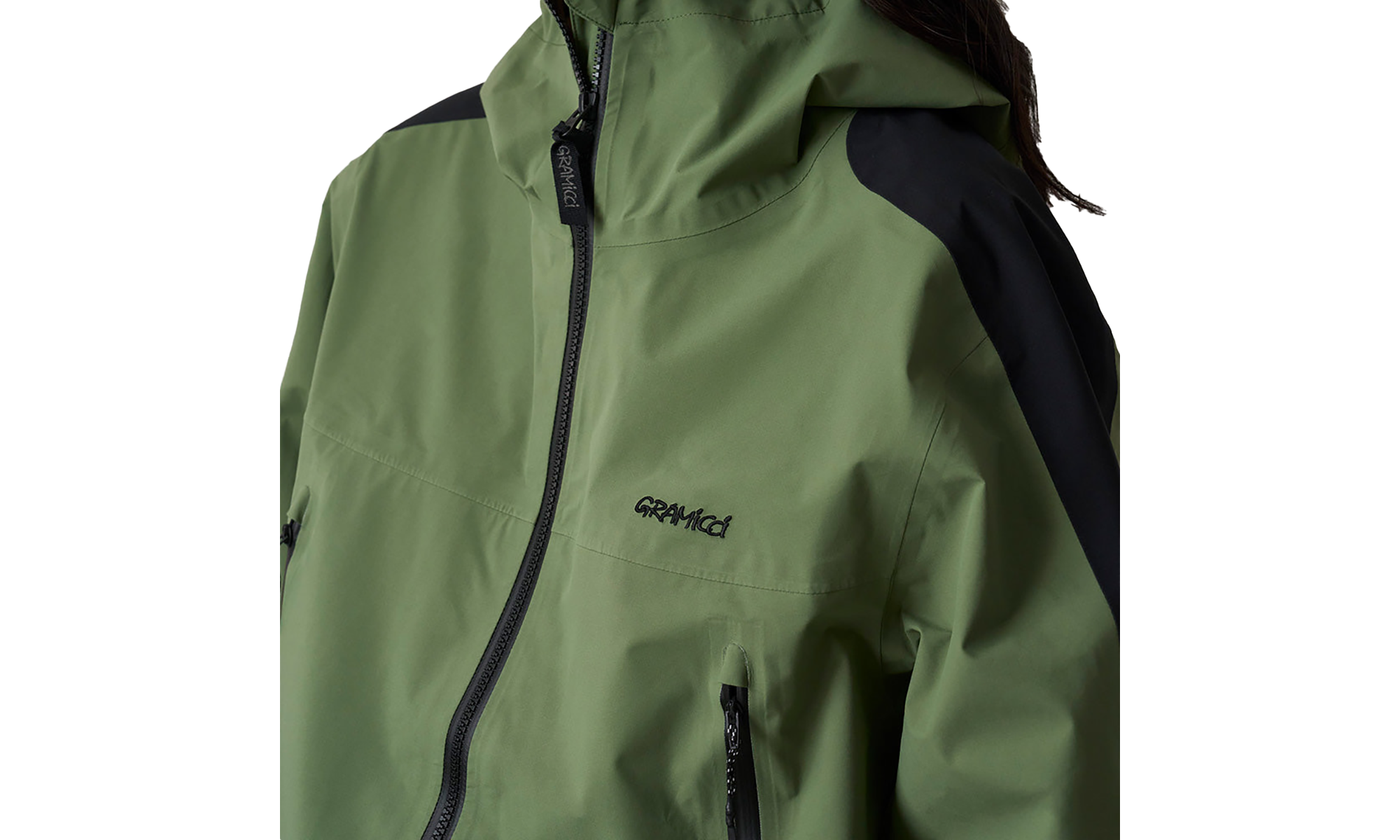 3L Guide Hooded Nylon Jacket "Sage" G5FU J012 GRN