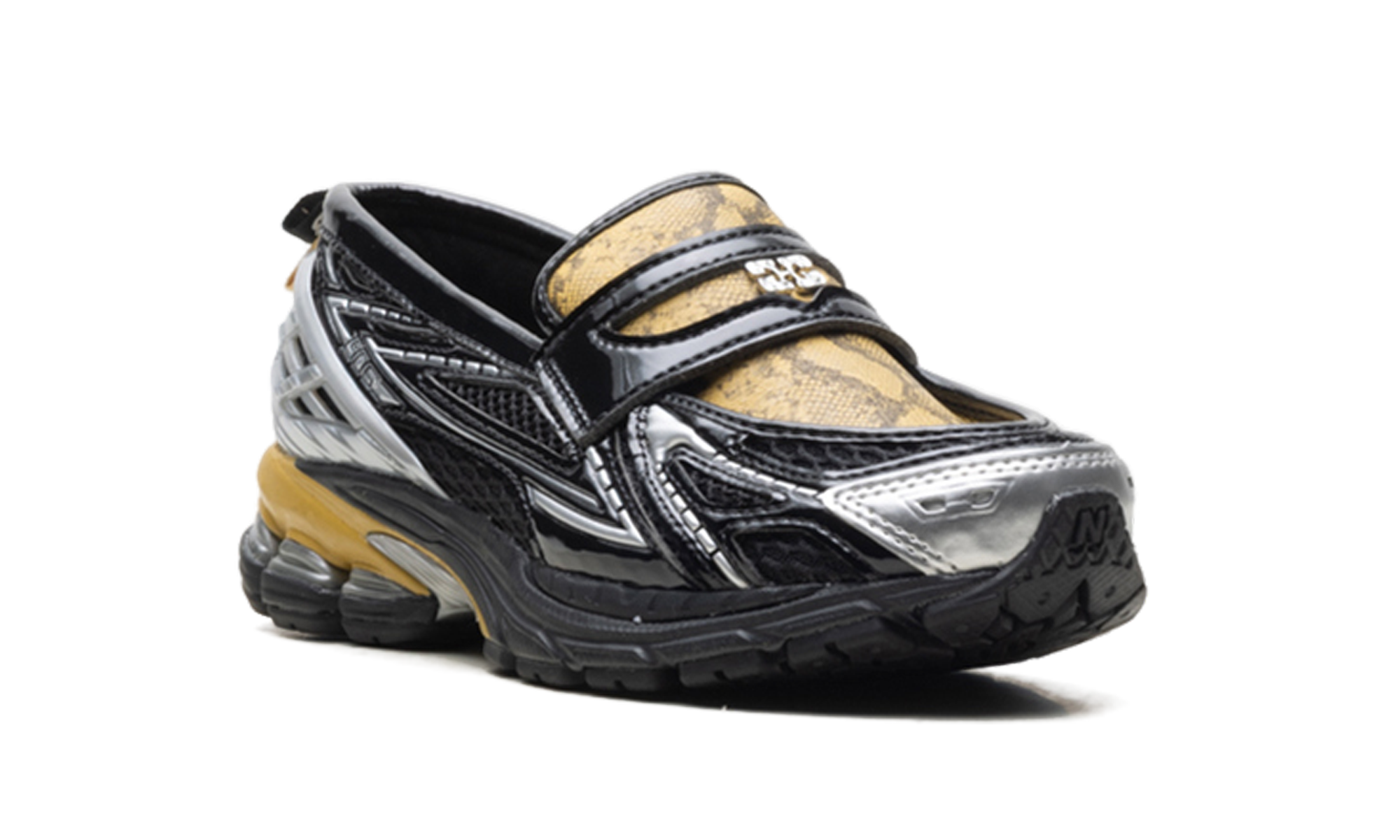 1906L "GANNI - Black Fall Leaf Snakeskin" U1906LGA