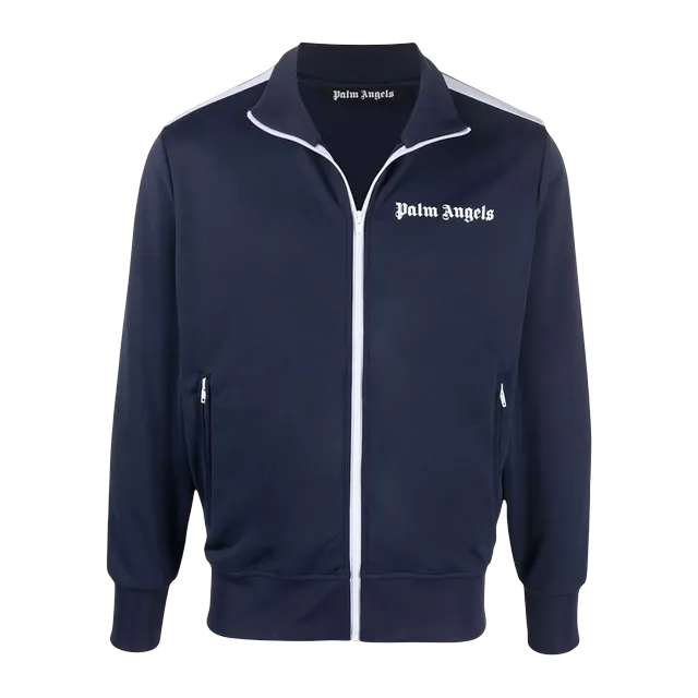 Palm Angels Classic Logo Track Navy — Authentic Jackets & Outerwear at CLZTURE